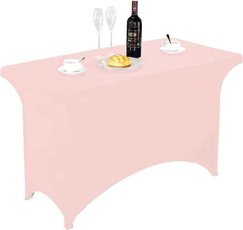 Vista 140 de FORLIFE - Funda de mesa de elastano, mantel ajustado de 4 pies para mesas rectangulares, funda elástica para patio, universal para bodas, banquetes