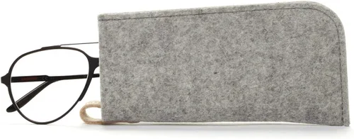 Vista 16 de Graf Lantz Funda protectora para lentes, 100% de lujo de lana merina, fieltro de lana merina, sin arañazos, lentes, carbón