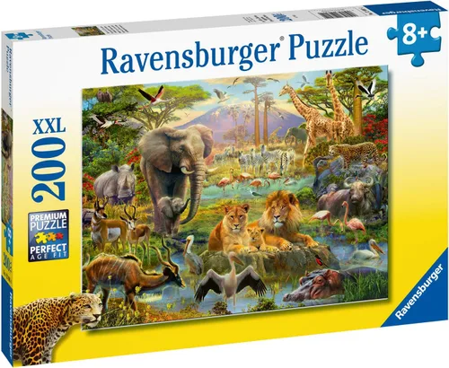 Vista 9 de Ravensburger - Animales de la sabana - Rompecabezas de 200 piezas - Imágenes emocionantes y coloridas de leones, elefantes, tigres y más - Calidad