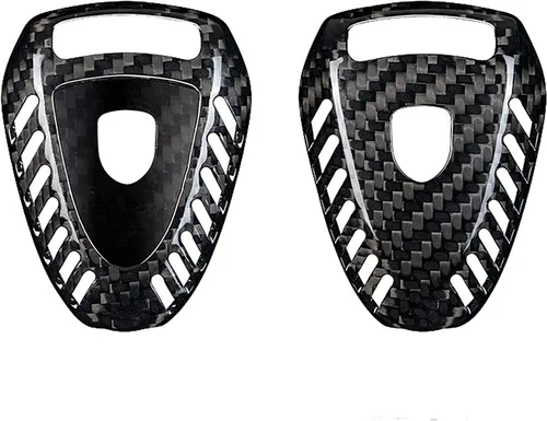 Vista 6 de Funda para llavero de fibra de carbono genuina para Porsche 911 987 997 Facelift Boxster Carrera GT Caimán Car Remote Key Fob Case para hombres Negro