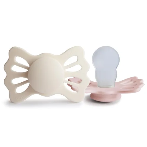 Vista 29 de FRIGG Daisy SilkySoft Chupete de Silicona para Bebé Fabricado en Dinamarca Sin BPA (Rosa Bebé/Lila Suave, 0-6 Meses)