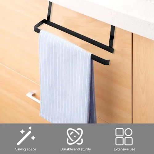 Vista 2 de Soporte para toallas de papel debajo del gabinete, plancha debajo del gabinete, soporte para toallas de papel para cocina, baño, caravana, 9.3 x 4.7