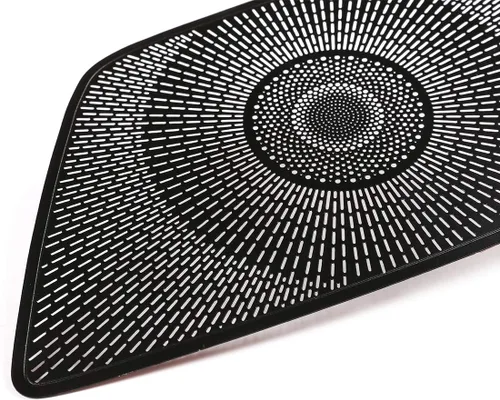Vista 5 de Aleación de aluminio negro coche tablero altavoz cubierta ajuste para BMW X5 G05 2019 auto accesorios