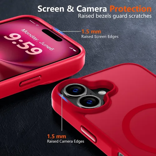 Vista 366 de MOCCA - Funda magnética resistente para iPhone XR de 6.1 pulgadas, compatible con MagSafe, funda con protección contra caídas de grado militar