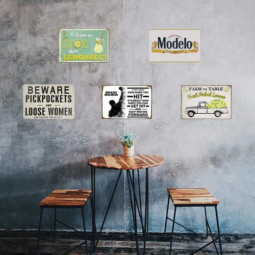Vista 5 de Ice cold Cours Light Beer Served Here Vintage Metal Bar Signs Cartel de lata de 12 x 8 pulgadas
