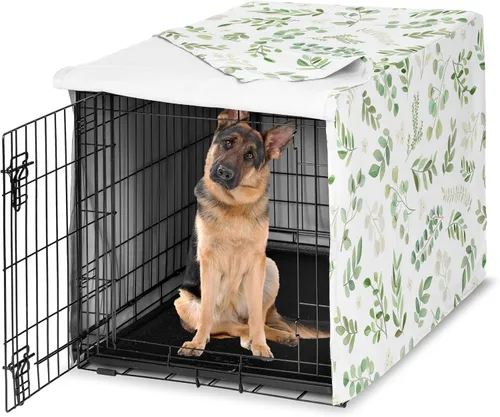 Vista 39 de Sweet Jojo Designs Funda para Jaula de Perro Mediano de 36 Pulgadas (Floral Bohemio) para Jaulas de Mascotas para Niñas, Fundas para Perreras Óxido