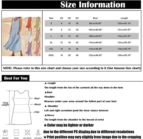 Vista 7 de Summer Dresses for Women 2024 Maxi Black Printed Sundresses Flower Girl Beach Plus Size Linen Dress for Women Summer