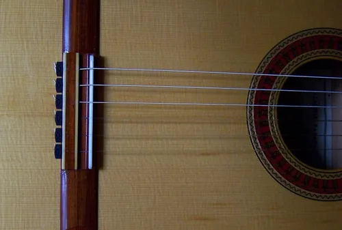 Vista 3 de Rosette Diamond - Bridas de cuerda de guitarra clásica, cuentas de puente de perfil bajo