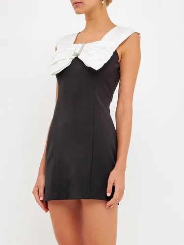 Vista 2 de endless rose Vestido corto con lazo de satén para mujer