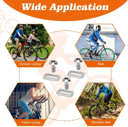 Vista 4 de Delta - Tornillos para tacos SPD, tornillos de repuesto compatibles con tacos de bicicleta Delta, llave de clip SPD, tornillos de tacos Delta