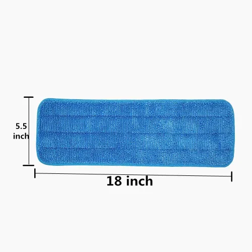 Vista 4 de Almohadilla de microfibra para trapeador de 18 pulgadas para mopas húmedas y secas, reutilizables, compatibles con el sistema de cuidado del suelo