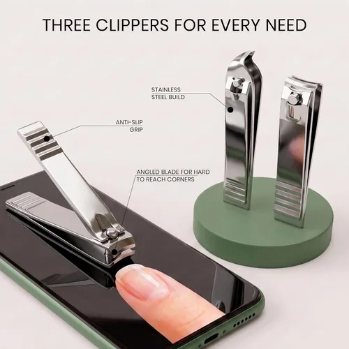 Vista 3 de Utopia Care - Juego de manicura profesional para cortaúñas Verde