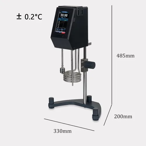 Vista 5 de Agitador eléctrico de arriba, mezclador de laboratorio ajustable digital LCD con control de programa de 100 segmentos, con pantalla táctil LCD de 5