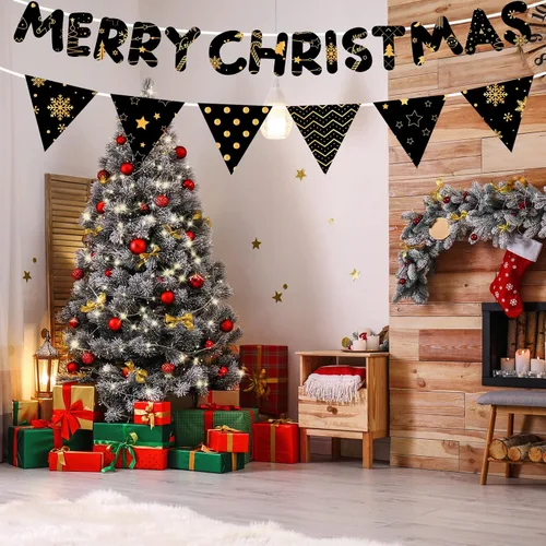 Vista 6 de MIAHART Juego de 45 hojas de papel con patrón de Feliz Navidad, 10 diseños, papel decorativo festivo para manualidades de doble cara para hacer