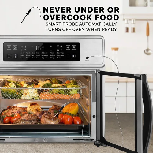 Vista 3 de Kalorik Horno freidora de aire MAXX Advance Series de 26 cuartos de galón con controles digitales, puerta de fácil visualización y 21 ajustes