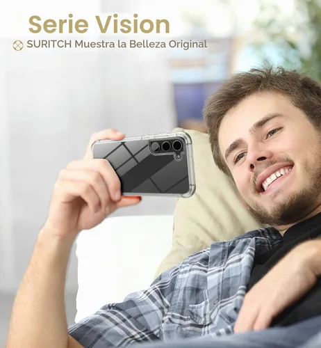 Vista 4 de SURITCH Funda transparente para Samsung Galaxy S23+ Plus de 6.6 pulgadas (solo protector de pantalla), [protector de pantalla integrado] carcasa