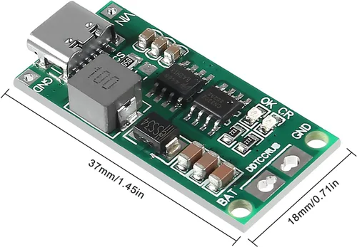 Vista 6 de Cargador de Batería Multi-Celdas 2S 3S 4S Tipo-C a 8.4V 12.6V 16.8V Step-Up Boost LiPo Polímero Li-Ion 7.4V 11.1V 14.8V 18650 Batería de Litio 2S 2A