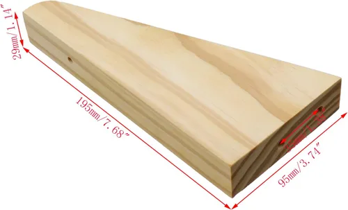 Vista 2 de Paquete de 2 soportes de estante de madera para montaje en pared Amarillo claro