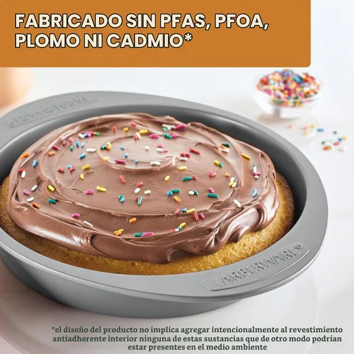 Vista 6 de Farberware - Charola de horno de 9 por 13 pulgadas, antiadherente, Round, 9, Plateado Gris