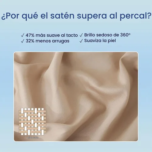 Vista 5 de JSD Juego de sábanas 100% algodón orgánico, tamaño individual, color beige