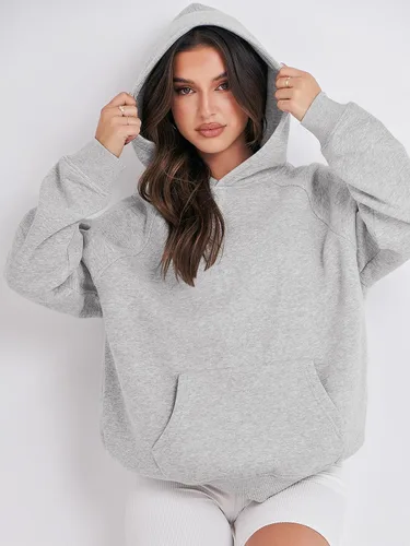 Vista 4 de ANRABESS - Sudaderas con capucha para mujer, sobre talla, de vellón de manga larga, modelo de 2024, para otoño