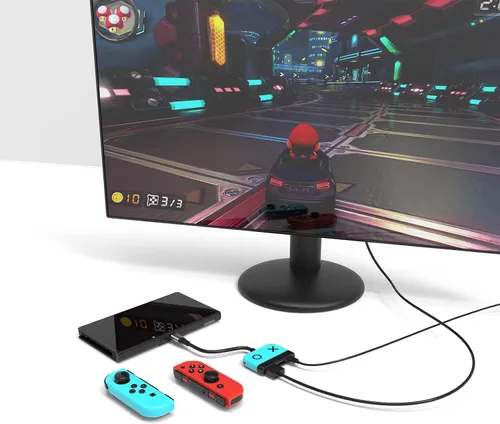 Vista 5 de Cenxaki Base de conmutación portátil para Nintendo SwitchSwitch OLED, Switch TV Dock Station con 4K HDMI USB 3.0 y PD 3.0 puerto de carga rápida