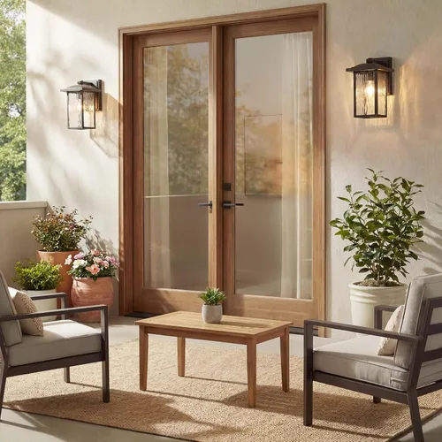 Vista 6 de Kichler 49924oz Capanna lámpara de pared para exteriores, 1 luz 60 vatios, bronce antiguo 1-Light Exterior Wall Sconce Porch Light with Clear