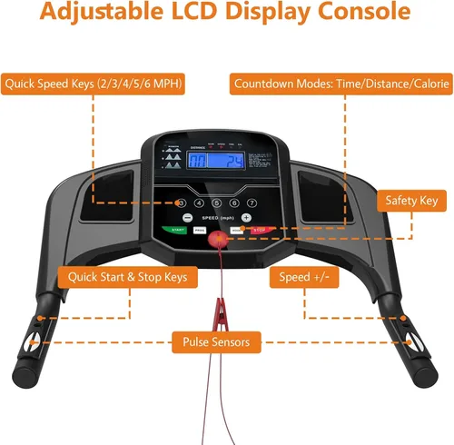 Vista 2 de Yangming Caminadora plegable 2 en 1, caminadora de 3.5 HP para debajo del escritorio, sin instalación, cinta de correr plegable compacta