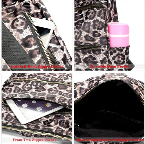Vista 4 de AO ALI VICTORY Mochila de nailon para mujer, bolso de mano y bolso de hombro, bolsas escolares antirrobo, bolsos de viaje casuales