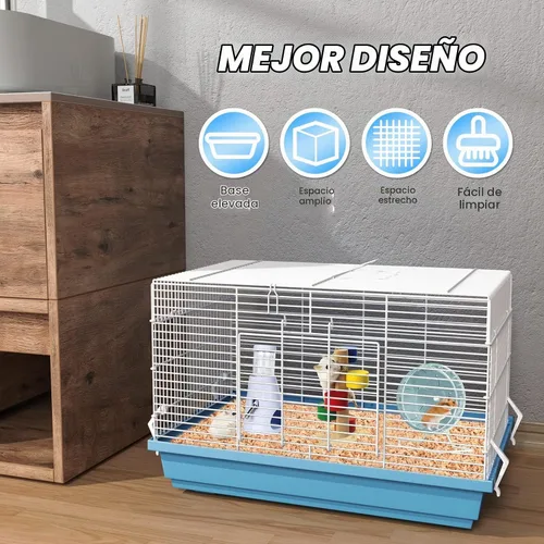 Vista 2 de Jaula para hámsters para hámsters, jerbos, ratones, ratas, conejillos de indias pequeños y otros animales pequeños.