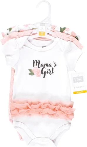 Vista 354 de Hudson Baby baby-girls Cotton Bodysuits 3-pack