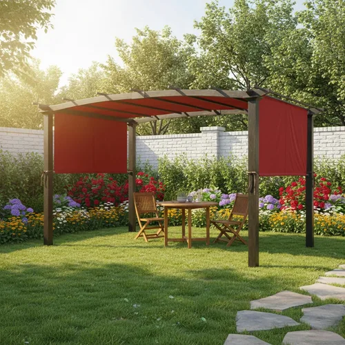 Vista 2 de Garden Winds Toldo de repuesto universal para pérgolas, Cinnabar