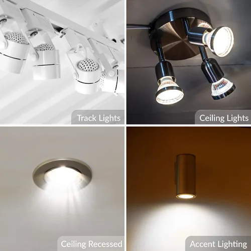 Vista 3 de Simba Lighting Bombilla LED GU10 de 5 W regulable (paquete de 6) halógena de 50 W de repuesto MR16 forma para acento, empotrado, iluminación