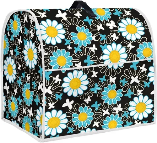 Vista 25 de Funda para batidora con estampado de girasol y bandera americana, cubierta protectora contra el polvo, adecuada para la mayoría de los modelos