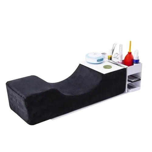 Vista 6 de Almohada de extensión de pestañas injertadas, soporte para el cuello, almohada de pestañas de espuma viscoelástica suave en forma de U, almohada