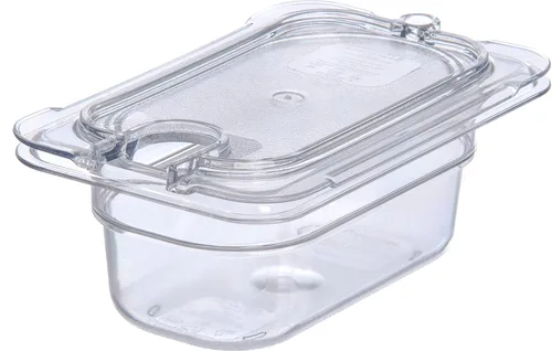 Vista 7 de Carlisle FoodService Products 10337U07 StorPlus Tapa universal de policarbonato de superficie plana con muescas para alimentos de noveno
