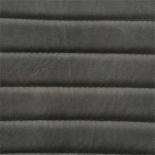 Vista 6 de Acme Hosmer - Silla auxiliar de cuero para comedor, color negro antiguo (juego de 2)