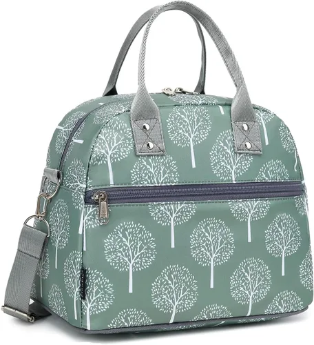 Vista 30 de FlowFly Fiambrera térmica con correa de hombro y asas para mujer, hombre y niños, amplia y reutilizable, congelable, bolso organizador de alimentos