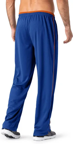 Vista 2 de Magnivit - Pantalones deportivos ligeros para hombre, ajuste holgado, parte inferior abierta, de malla, atléticos, con bolsillos con cremallera