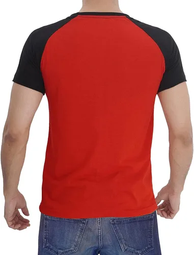 Vista 2 de Decrum Camisa raglán para hombre, manga corta y 34, suave, camiseta deportiva casual, de béisbol, para hombre