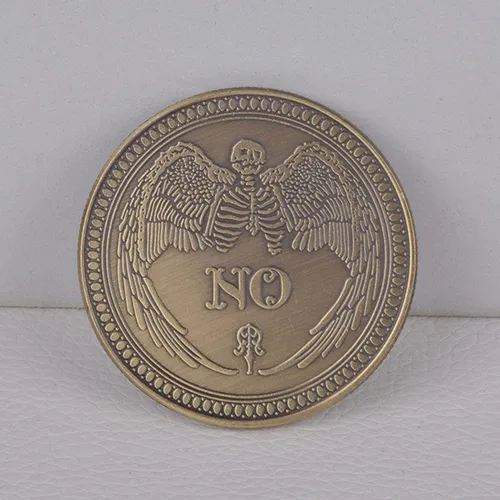 Vista 7 de Moneda de Desafío, Moneda de adivinación sí, no (bronce)