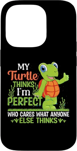 Vista 17 de My Turtle Thinks I'm Perfect Who Cares What Tortoise Case for iPhone 16
