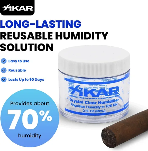 Vista 2 de Xikar xi809 Jarra humidificadora de cristal, de 2 oz