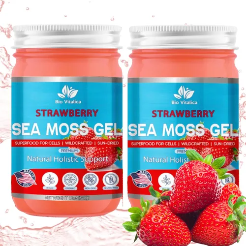 Vista 14 de BioVitalica - Gel de musgo marino irlandés crudo orgánico – Calidad premium – Dr. Sebi, superalimento vegano para células – Gel de masa marina 100%