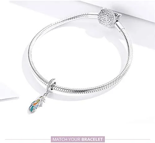 Vista 7 de Eternalll Jewellery - Abalorio original de plata de ley 925 con circonita cúbica, diseño de huella de perro