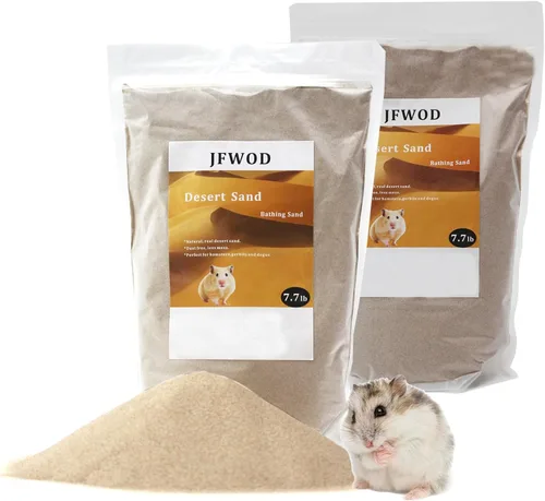 Vista 10 de Arena de baño para hámster, 3lb arena del desierto libre de polvo o arena para orinal para hámster, chinchillas, jerbo, hámster sirio, ratones, Beige