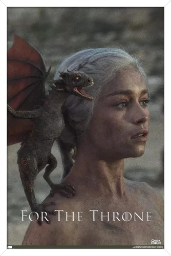 Vista 13 de Trends International Juego de tronos - Póster de pared Daenerys Targaryen, 14.725 x 22.375 pulgadas, versión enmarcada de madera de granero Versión