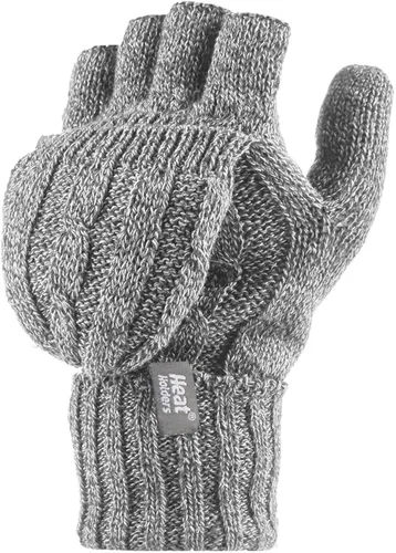 Vista 3 de Heat Holders Conjunto de guantes térmicos de punto de forro polar, calentador de cuello y convertidor para mujer invierno