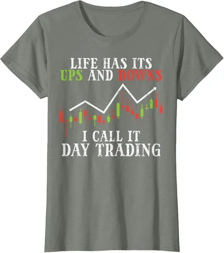Vista 11 de Life Ups And Downs Day Trading Crypto Stock Market Trader T-Shirt, Negro