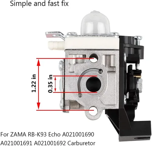 Vista 3 de SRM225 PAS225 GT225 PE225 Kit de afinación de carburador para Echo SRM-225 PAS-225 GT-225 PE-225 A021001692 Carburador de desbrozadora con filtro